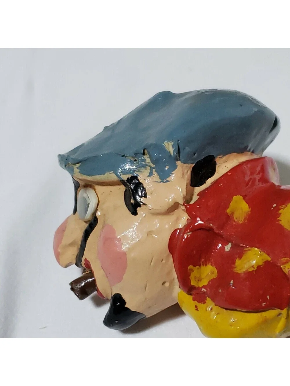 Vintage Bottle Stopper Pourer Figural Composite Crazy Pierre Googly Eye Barware